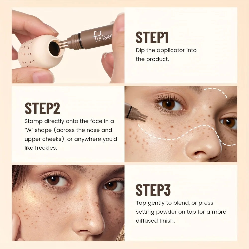 Freckle Stamp Makeup Pen - Waterproof, Natural-Looking Freckles, Long-Lasting and Sweatproof, Ideal for Beginners